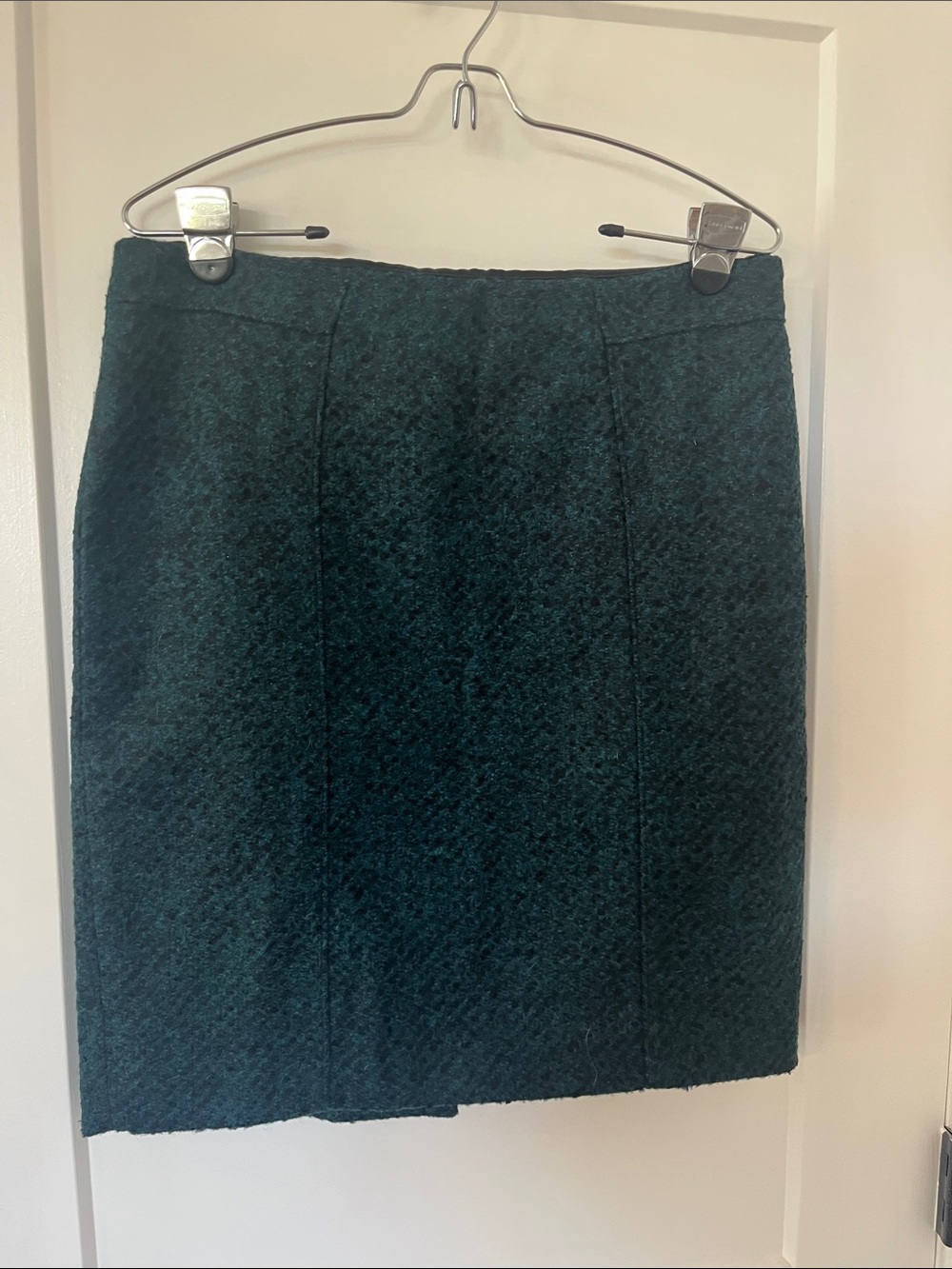 Banana Republic Dark Green Textured Pencil Skirt